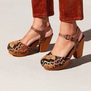 Matisse For Free People Snake Clog Heels